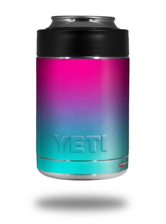 Skin Decal Wrap for Yeti Colster, Ozark Trail and RTIC Can Coolers - Smooth Fades Neon Teal Hot Pink (COOLER NOT INCLUDED) by WraptorSkinz