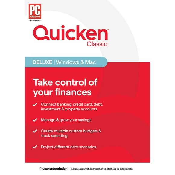 Quicken Classic Deluxe - Personal Finance Software | 1 Year