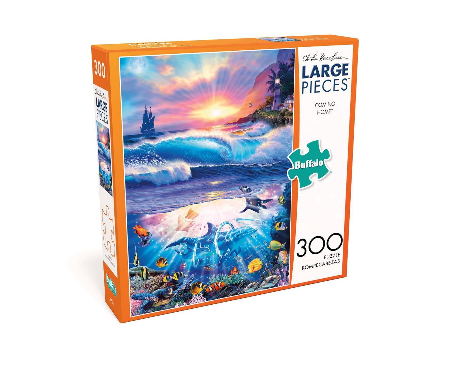 Buffalo Games Large Pieces Christian Riese Lassen Coming Home 300 Piece Jigsaw Puzzle