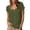 Green, variant on Active Tops Women’s Casual Summer Button Down Tee for Everyday Wear with Square Collar Bobble-free Solid Knit Top Blue XL
