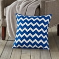 thumbnail image 2 of Greendale Home Fashions 20" x 20" Marine Blue Chevron Cotton Canvas Decorative Pillow, 2 of 4