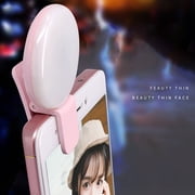 Deyuer Clip on Round Universal LED Mobile Phone Selfie Photography Flash Fill Light