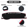 thumbnail image 3 of Unique Bargains 1Pcs Car Dashboard Cover Mat Compatible for Toyota Highlander 2001-2007 Protective Polyester Black Red, 3 of 7