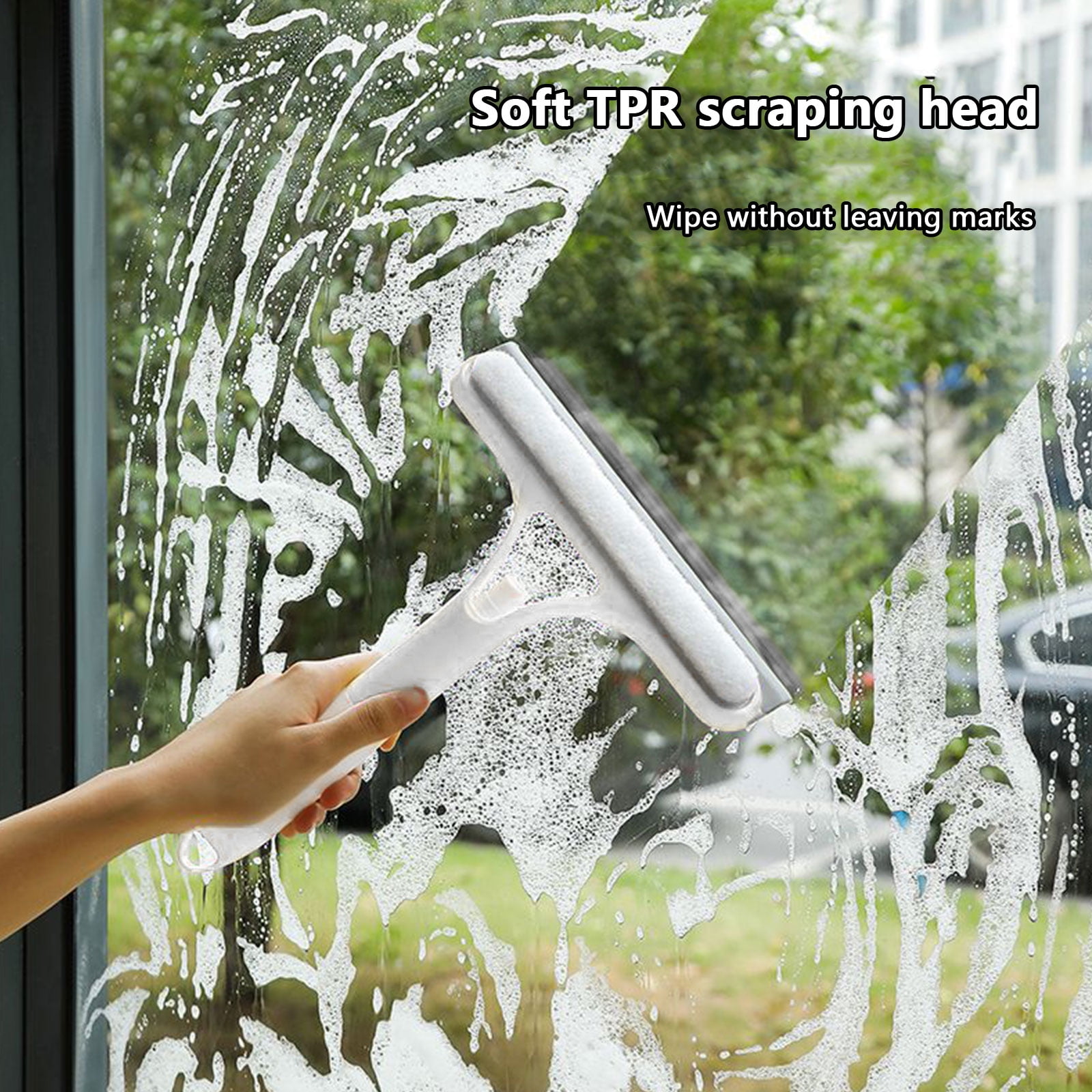 Multi Function Window Wiper Water Spray Window Cleaner Window Glass Cleaning Wiper (Blue), Size: 31.5*4cm