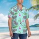 thumbnail image 3 of Balery Hippo With Flamingos And Crocodiles Camisas hawaianas de manga corta para hombre, camisas playeras de corte holgado, camisas de vacaciones con botones,3X-Large, 3 of 7