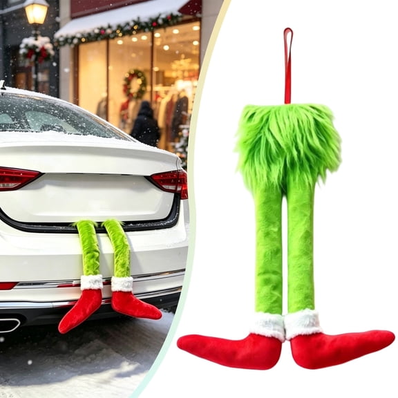 Green Monster Leg Ornament, Christmas Leg Hanging Ornament for Tree Decor, Funny Novelty Holiday Hanging Decoration for Mantel and Doorway