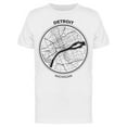 thumbnail image 1 of Detroit Michigan Map T-Shirt Men -Image by Shutterstock, Male XX-Large, 1 of 2