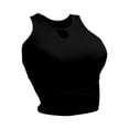 thumbnail image 4 of Seamless Yoga Tank Tennis Top for Workout with Built-In Support for Everyday Home Gym and Fitness Activewear Black XL, 4 of 5