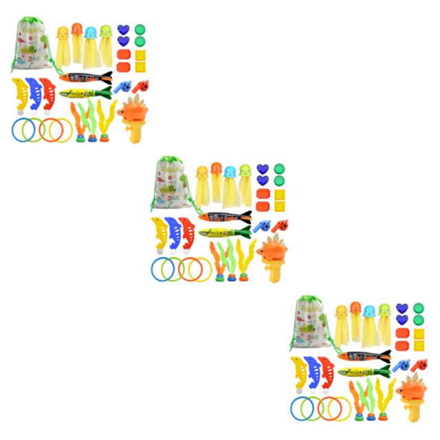 Ruiboury Non-toxic ABS Swimming Toys Set - Safe And Hypoallergenic For Kids Training Underwater Fun Diving Pool Game Smooth Line 85 85 3Set