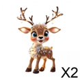 thumbnail image 1 of 2xChristmas Elk Colgante Ornamento Pared Envoltura De Regalo Foto Prop Acrílico Colgante, 1 of 10