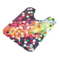 thumbnail image 7 of Yayeee Bath Rug for Bathroom Floor Non Slip Contour Fluffy Soft Absorbent Mat, 20"x24", Green Colorful Circles, 7 of 7