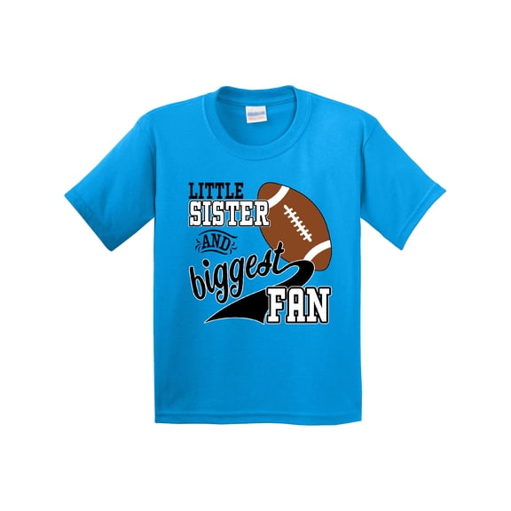 Inktastic Little Sister and Biggest Fan Football Player Youth T-Shirt