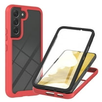 SaniMore Case for Samsung Galaxy A14 5G 6.6" 2023 Release, Rugged PC Backplane Soft Silicone Bumper Shockproof Drop Resistant Built-in Screen Protector Wireless Charging Slim & Light Case, Red