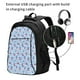 thumbnail image 2 of Balery Red Cherries Mochila con carga USB para hombre y mujer - Mochila impermeable y antirrobo para laptop con puerto USB para viajes, trabajo, 2 of 7