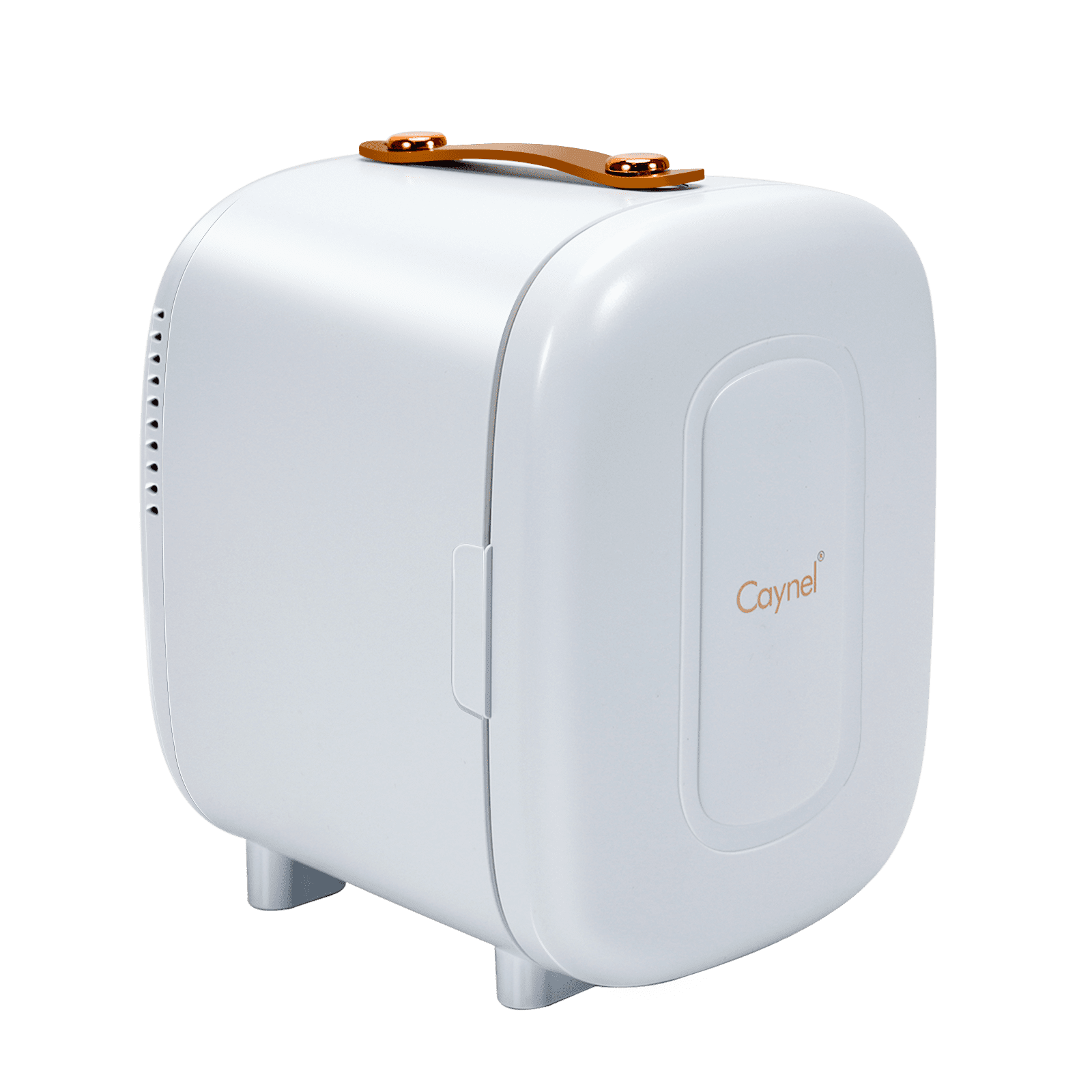 Caynel 5L Portable Retro Mini Fridge 6-can Mini Refrigerator,White