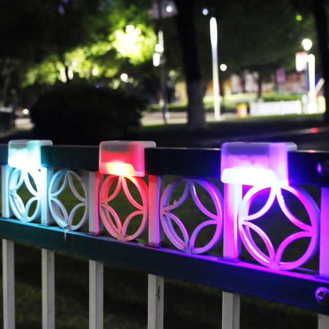 EGNMCR Night Lights Solar Power PIR Motion Sensor Wall Light Outdoor Garden Lamp 4pc Solar Light