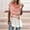 Pink, variant on Jacenvly 2024 new summer tops for women clearance Loose Women's Summer Short Sleeve Print Casual T-shirt Blouse Skin-friendly contrast color Ruffle Trim FlounceCrewneck womens plus size t-shirts Blue
