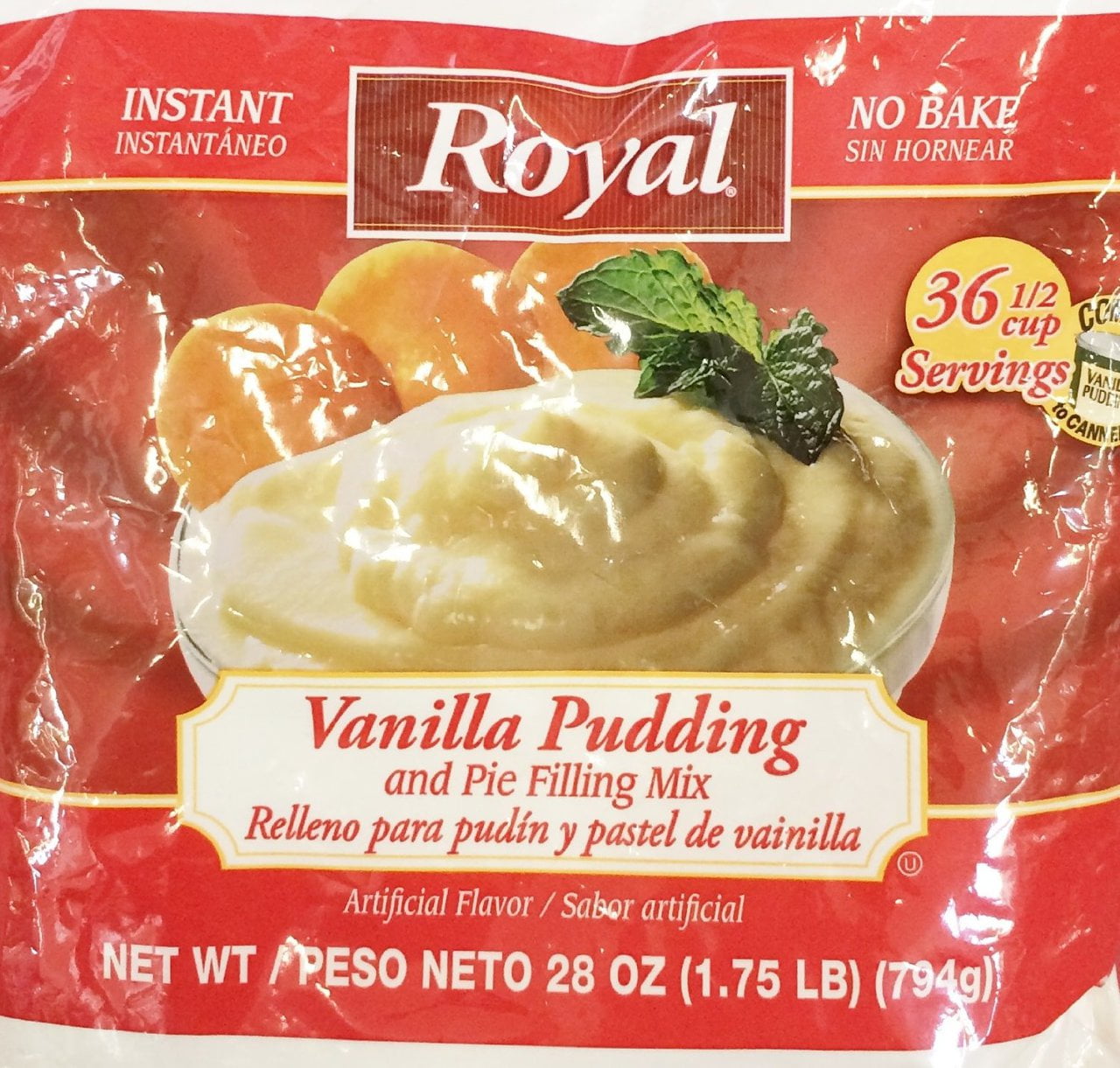 12 PACKS : 28oz Royal Vanilla Pudding & Pie Filling Mix by