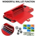 thumbnail image 4 of Mantto Crossbody Wallet Women Case for Samsung A51 5G, [RFID Blocking] CRedit Card Holder Phone Case with Strap Leather Purse with Lanyard Magnetic Flip Cover Girl for Samsung Galaxy A51 5G, Red, 4 of 10