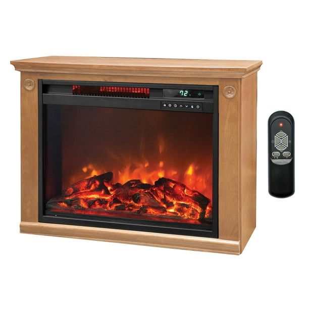 LifeSmart 1500 Watt Large Infrared Quartz Electric Portable Fireplace