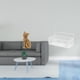 thumbnail image 2 of Estatua de gato, figura decorativa de escritorio, estante, cesta colgante de alambre, adorno moderno de resina y hierro con base antideslizante, ideal, 2 of 8