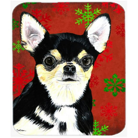 Chihuahua Snowflakes Holiday Christmas Mouse Pad, Hot Pad Or Trivet