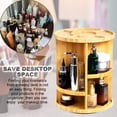 thumbnail image 4 of Organizador de maquillaje VVW Rotating Bamboo 360° Spinning Beige, 4 of 7