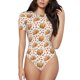 thumbnail image 1 of Balery Autumn Harvest Baskets Body de cuello redondo de manga corta para mujer Tops de manga corta Tops básicos-Large, 1 of 7