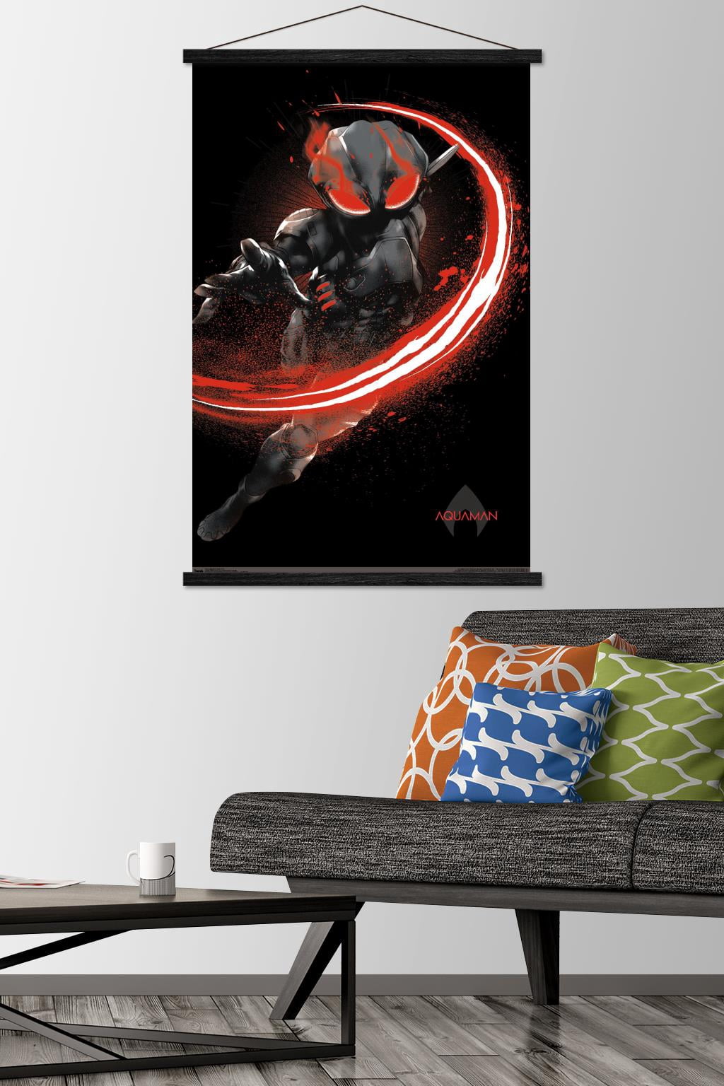 DC Comics Movie - Aquaman - Manta Fear Wall Poster with Wooden Magnetic Frame, 22.375" x 34"