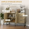 thumbnail image 4 of HOMCOM Sideboard Buffet Cabinet with Drawers and Adjustable Shelf, Oak, 4 of 10