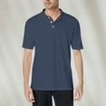 thumbnail image 2 of TQWQT Navy Polo Shirt Men 3-Button Collared Shirts Short Sleeve Quick Dry Golf Polos Lightweight Moisture Wicking Golf Shirts M, 2 of 4