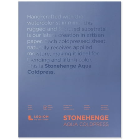 UPC: 0645248440739 | Legion Paper Stonehenge Aqua Watercolor Block  Cold-Press  12  x 16