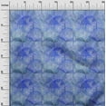 thumbnail image 3 of oneOone Rayon Medium Blue Fabric Texture Leaf Sewing Material Print Fabric By The Yard 56 Inch Wide, 3 of 4