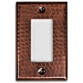 thumbnail image 2 of Monarch Pure Copper Hammered Single Rocker Wall Plate / Switch Plate, 2 of 5