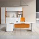 thumbnail image 2 of Luxury Computer Office Desk Executive Modern Set White Arts Professional Desk Tables Studio Mesa Para Computador Home Furniture My Lux Decor Round, 2 of 18