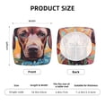 thumbnail image 6 of Lsque Painted Flower Puppy Printed Square Couch Cushion Covers, Floral Sofa Cushion Covers Replacement, Stretch Couch Covers for Couch-16.9in, 6 of 9