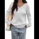 thumbnail image 3 of Suéter de Punto de Larga para Mujer, Jersey Ajustado con Cuello en V, Ropa Informal de Negocios para Otoño XL, 3 of 7