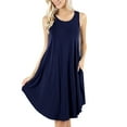 thumbnail image 2 of Sngxgn Dress for Women Long Satin Slip Dress Chemise Soft V Neck(Blue,M), 2 of 7