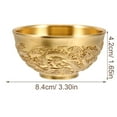 thumbnail image 2 of CRAFTHROU Decorative Bowl Brass Business Partners present Item 1Pcs 3.3x3.3x1.7in, 2 of 6