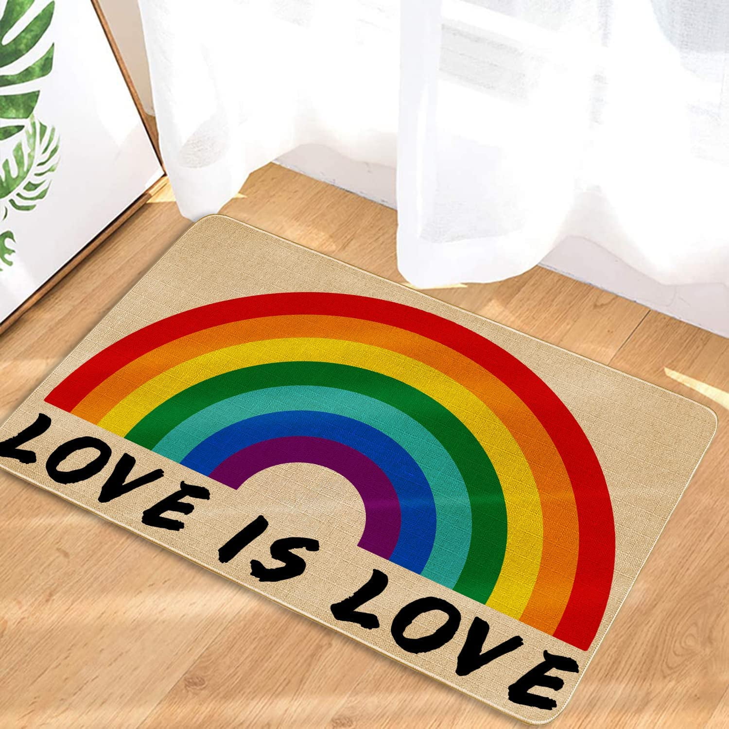 Adorable When It Rains Look For Rainbow Fairy Door Mat for Fairy Lover