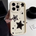 thumbnail image 3 of Bonita funda de silicona con estrellas rosas para iPhone 16, 15, 14 Pro Max, 13, 12, 11 Pro Max, X, XS, XR, 7, 8, 15, 14 Plus, SE 2020, a prueba de golpes, 3 of 5