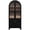 Ash Black, variant on 71" Tall Kitchen Pantry Cabinet with Arched Glass Door – Farmhouse Storage Cabinet with Door Shelves, Open & Adjustable Shelves, Hidden Drawer, Cupboard for Kitchen and Dining Room, Black