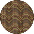 thumbnail image 1 of Ahgly Tapis Rond Lavable en Machine Intérieur Transitionnel Vert Noisette, 4 Pieds Rond, 1 of 7
