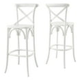thumbnail image 6 of Bar Stool Chair Barstool, White, Wood, Pub Cafe Bistro Dining Kitchen Hospitality Restaurant, Modern Contemporary HB33833, 6 of 11