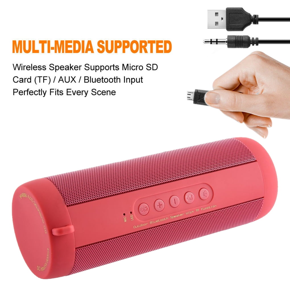 Rose Red BTS-06 Waterproof Shower Bluetooth Speaker Wireless Mini USB Charger 