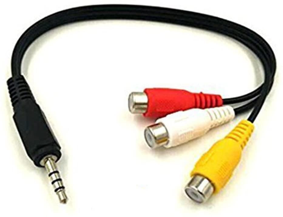 Wpeng 3.5mm 1/8" Male Plug to 3 RCA Female Adapter Cable, Adapter