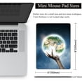 thumbnail image 2 of ERDS-Small Mouse Pad, Mini Mouse Pad 6 X 8 Inch with Non-Slip Rubber Base for Keyboard Tray Laptops Wireless Mouse Home Office Travel, Washable & Portable (Earth), 2 of 4