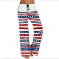 thumbnail image 2 of Patlollav Independence Day Pants Womens Elastic Waist Leisure Tie Straight Leg Pants, 2 of 6
