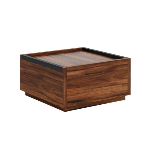 Coffee Table with Full-Extension Drawers, Dark Brown finish