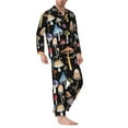 thumbnail image 3 of Bingfone Men'S Pajama Set 2 Piece Loungewear Pjs, Long Sleeve With Pajama Pants-Mushrooms And Leaves, 3 of 9